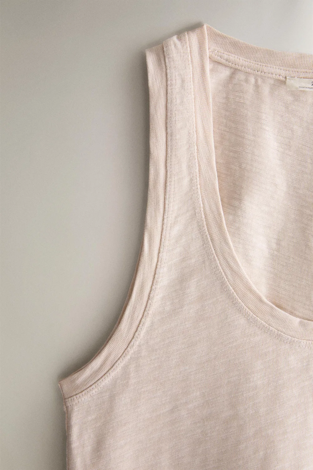 Хлопковый топ на бретельках ZARA, Pink — фото 3