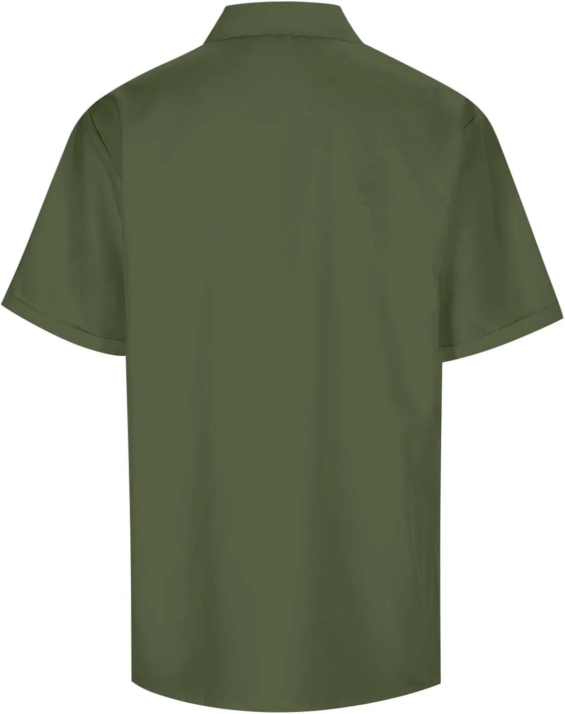 Мужская рубашка с коротким рукавом, хлопковая, B- Army Green — фото 3