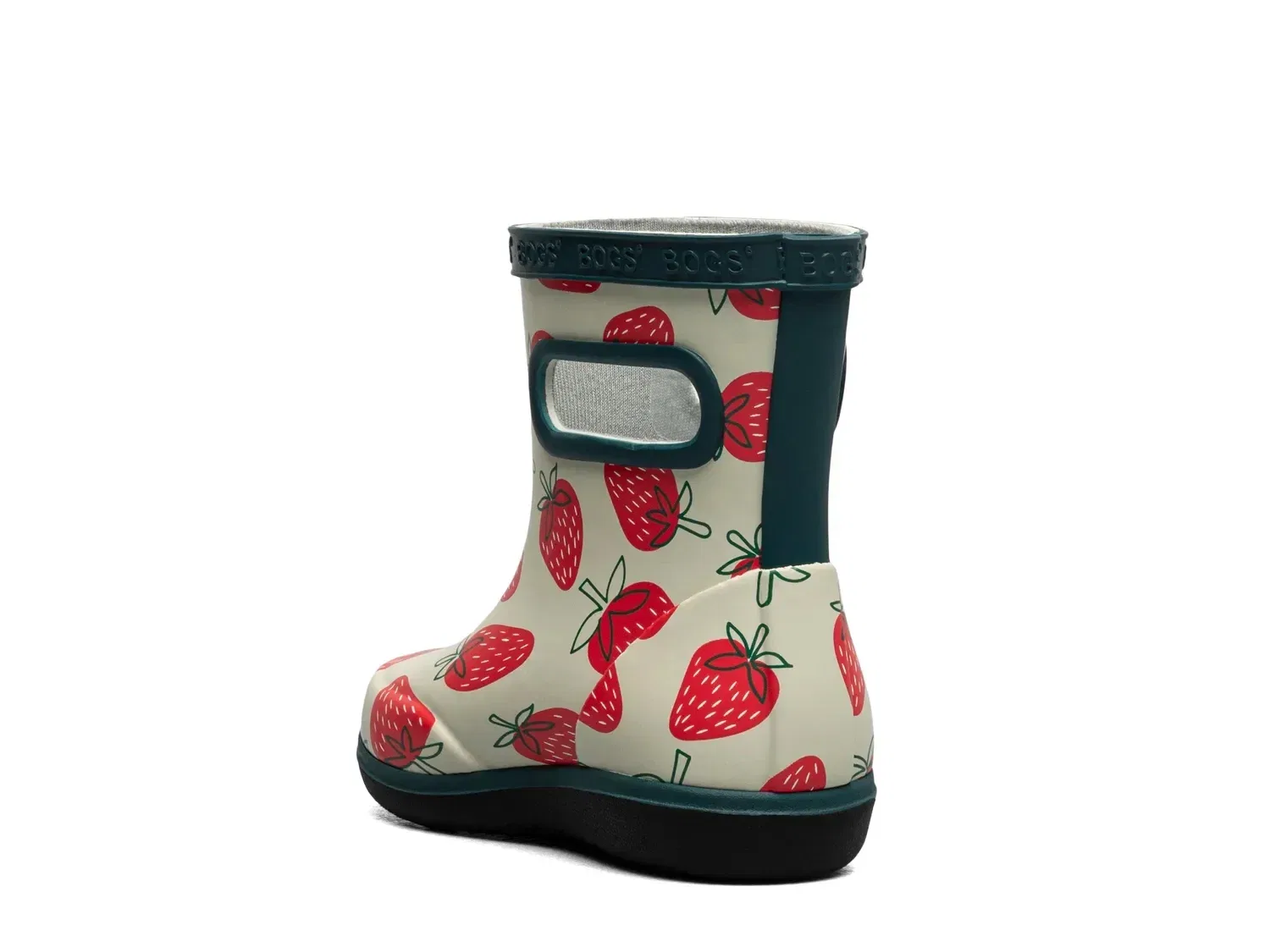 Резиновые сапоги Skipper II Strawberries, Bogs, белый/красный принт клубника — фото 3