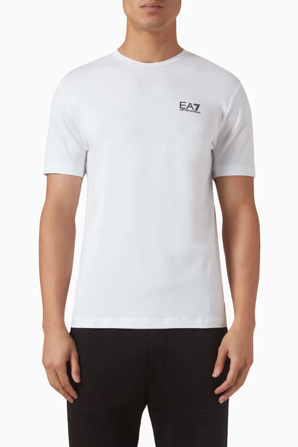 Футболка с коротким рукавом с принтом EA7 Emporio Armani, белый