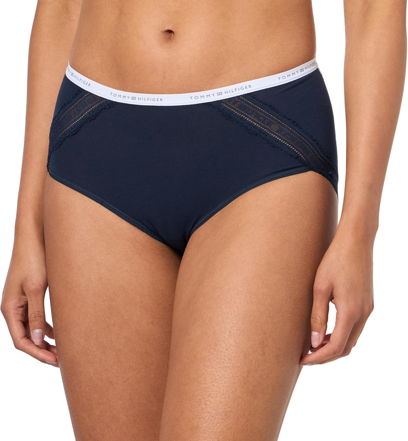 Женское нижнее белье Tommy Hilfiger из хлопкового кружева, 3 пары, Dawn Pink/Heather Grey/Sky Captain — фото 2