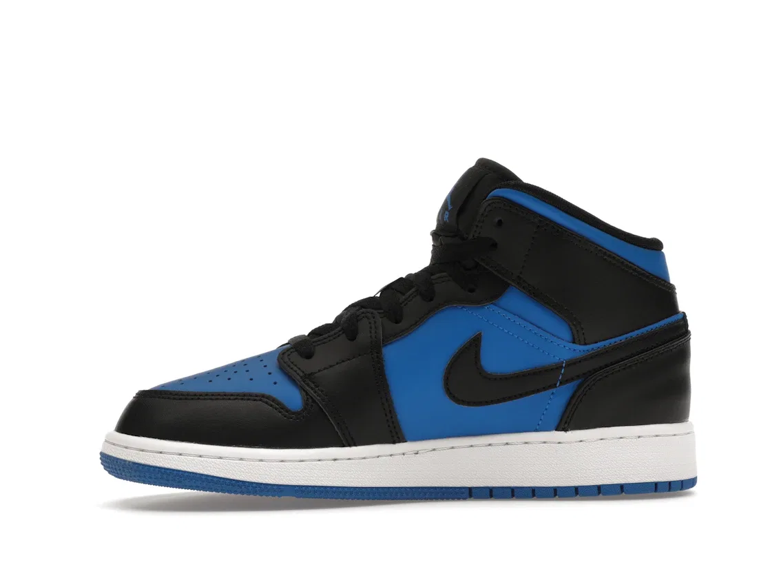 Детские кроссовки с высоким верхом Jordan 1 Mid Jordan, Black/Royal Blue/Black/White — фото 3