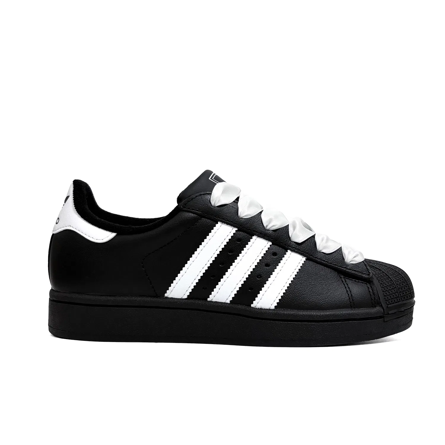 Детские кроссовки для скейтбординга с принтом в горошек Superstar 2 Adidas Originals, Black — фото 3