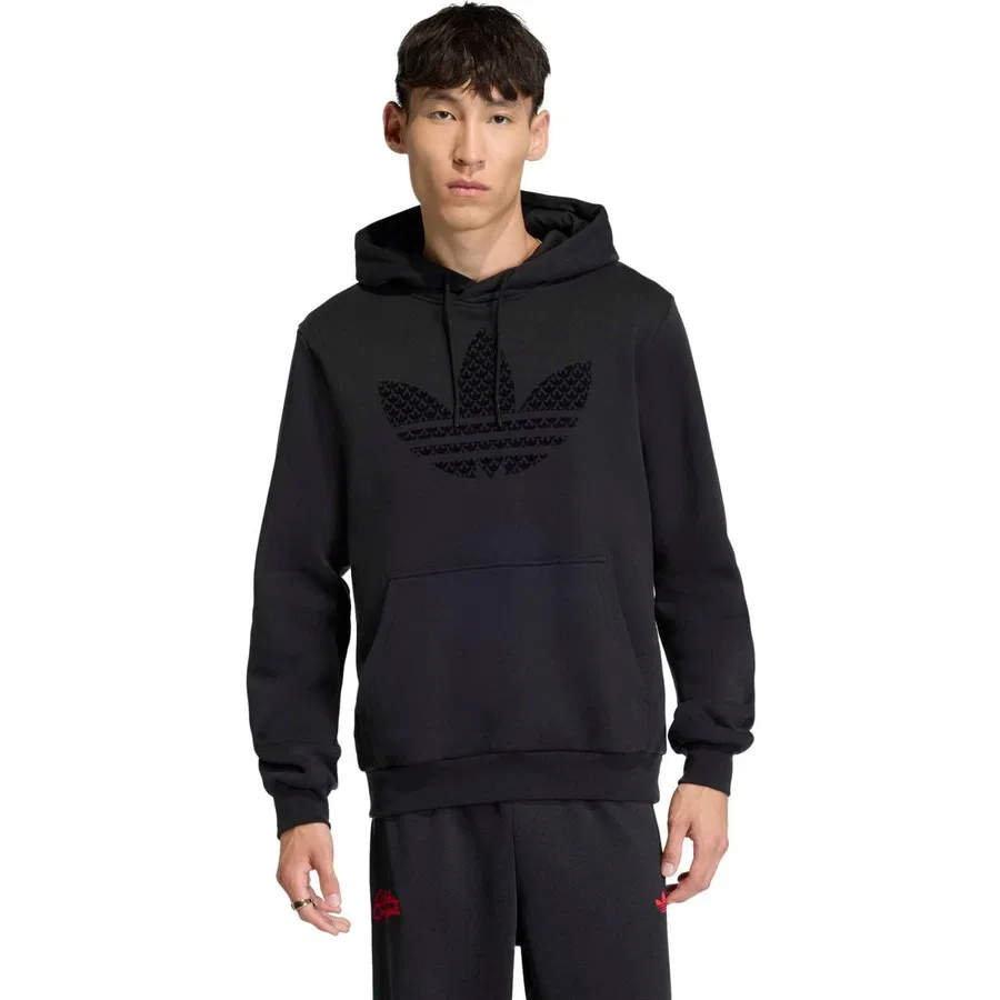 Спортивный свитшот с капюшоном Monogram Hd adidas, Черный