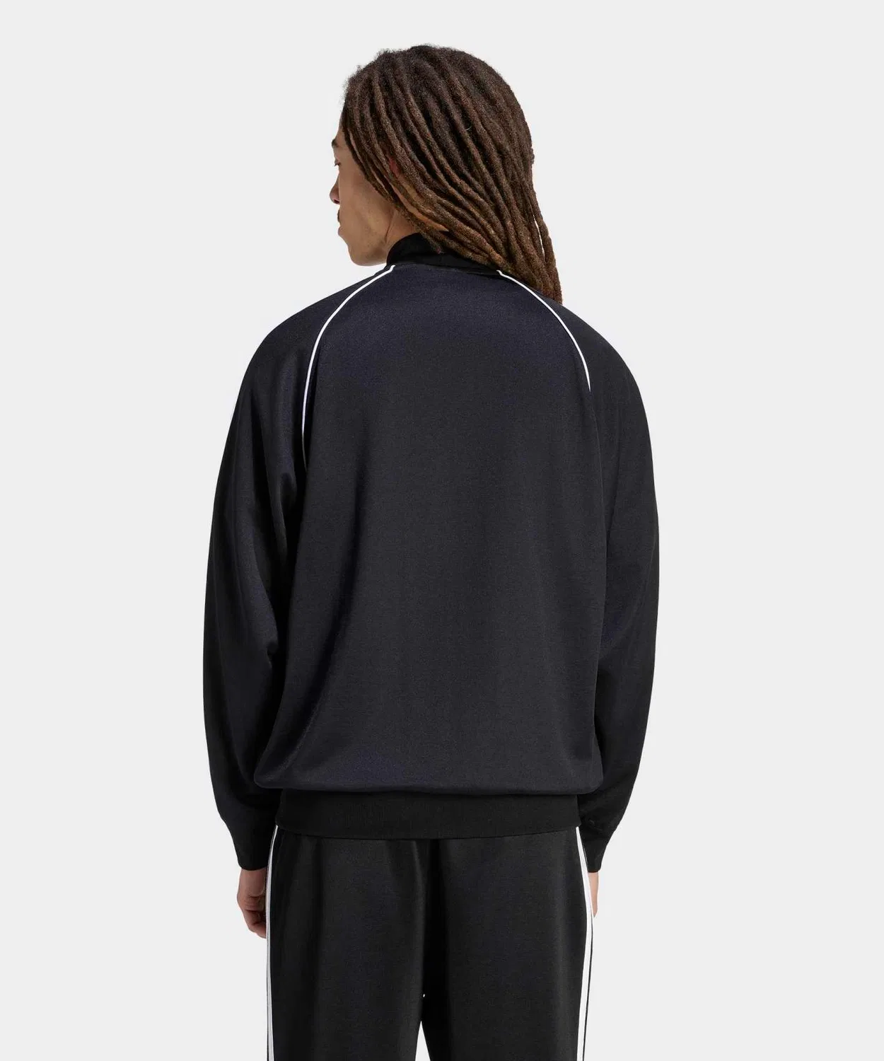 Мужская куртка-олимпийка свободного кроя с молнией Adidas Originals SST Adicolor Classic, Black系 Other — фото 2