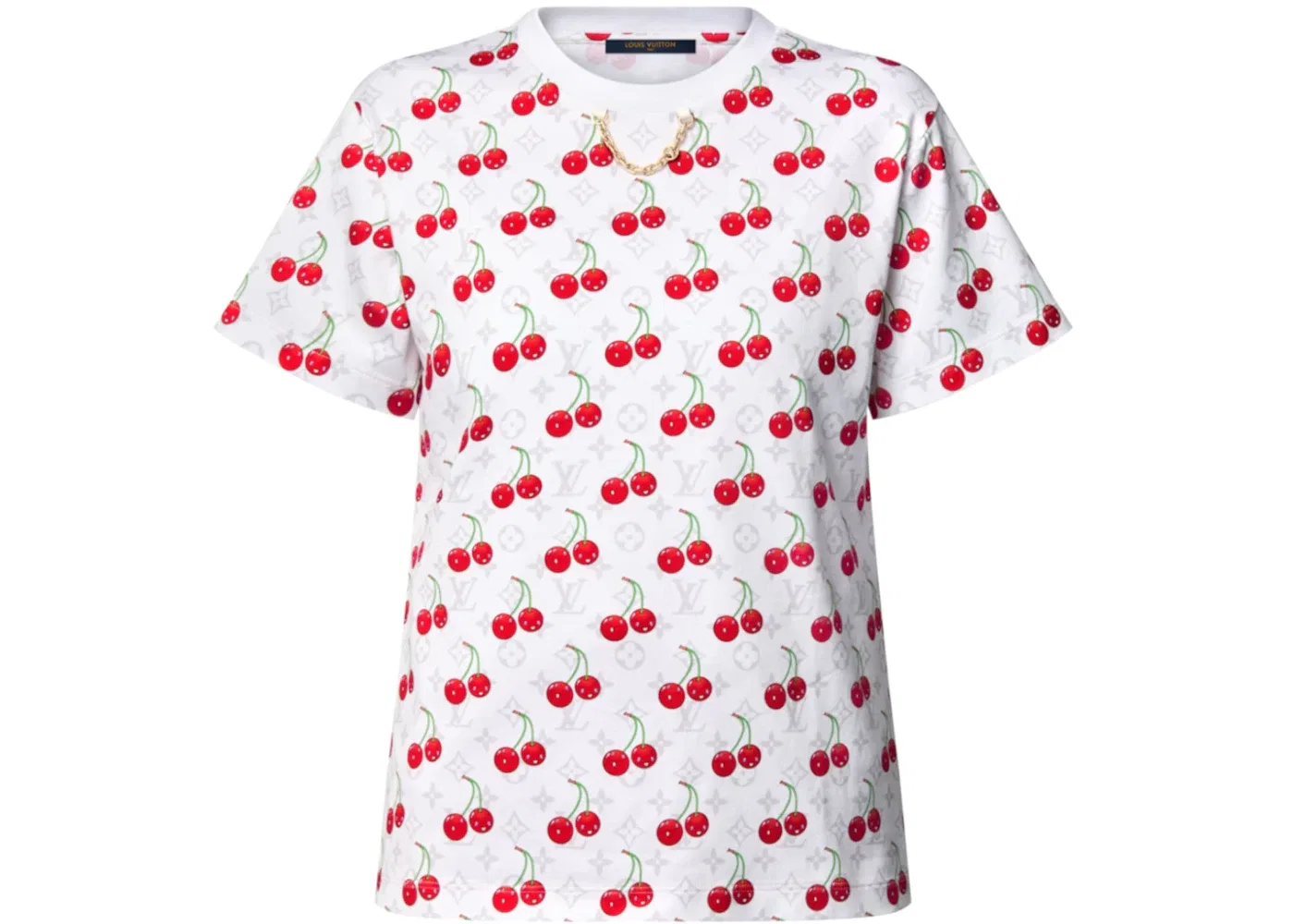 Мужская футболка с принтом Louis Vuitton x Takashi Murakami Cherry Louis Vuitton, White