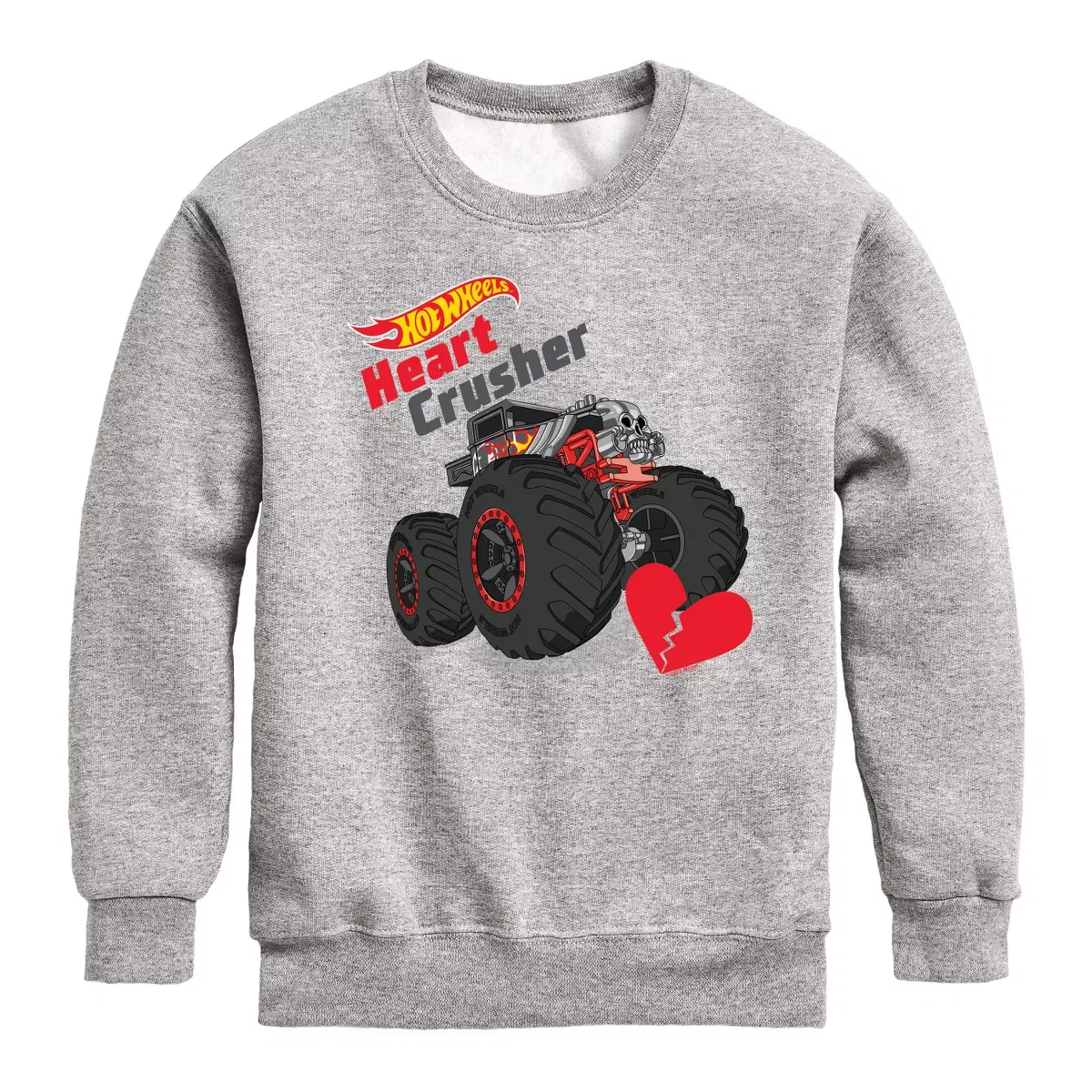 Детский свитшот с длинным рукавом с принтом Hot Wheels, Athletic Heather