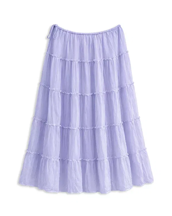 Детская юбка для девочек с завязкой на поясе Carly Maxi Skirt KatieJ NYC, Lavender — фото 2