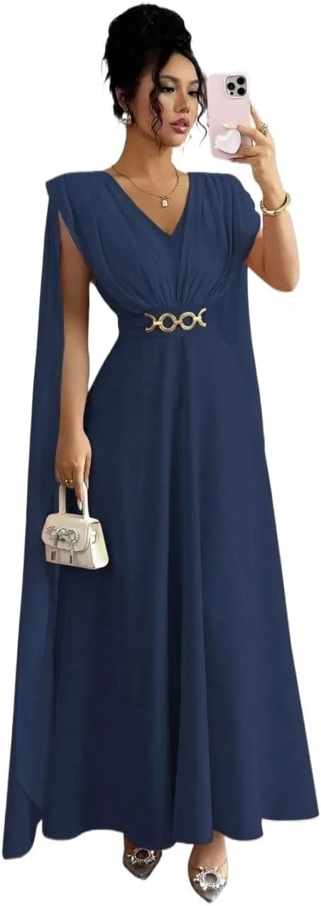 Женское мини-платье с запахом на пуговицах, Royal Blue