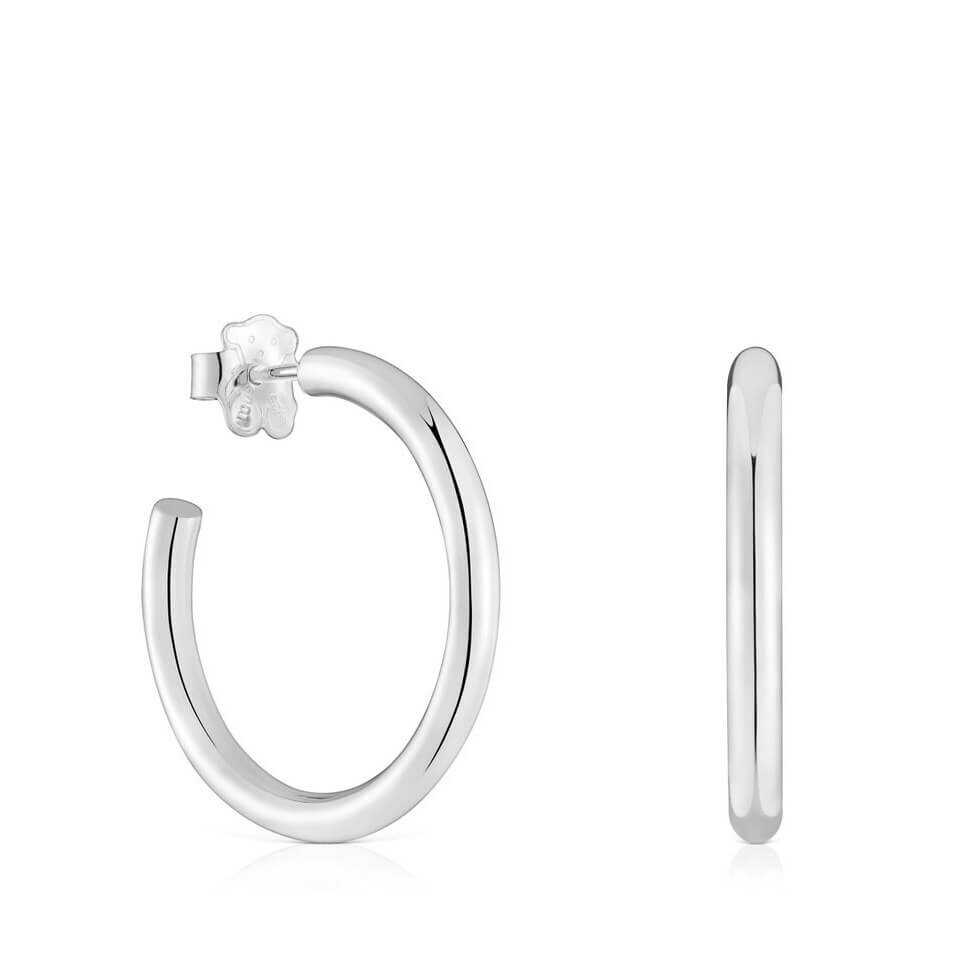

Серьги-кольца Tous Basics Long, 24 мм, серебро