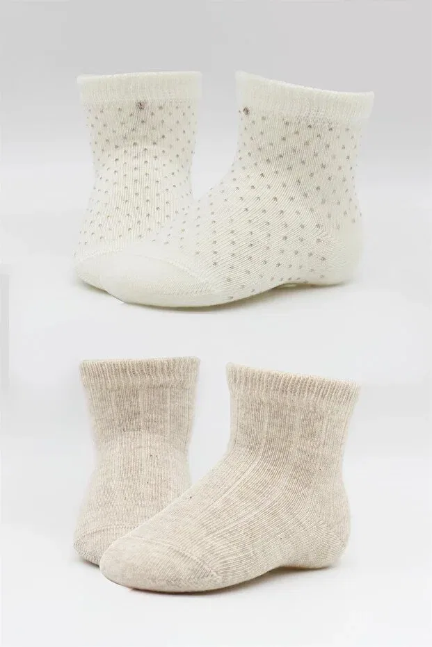 Детские носки органические с принтом Paun Derby Bibaby, Beige — фото 4