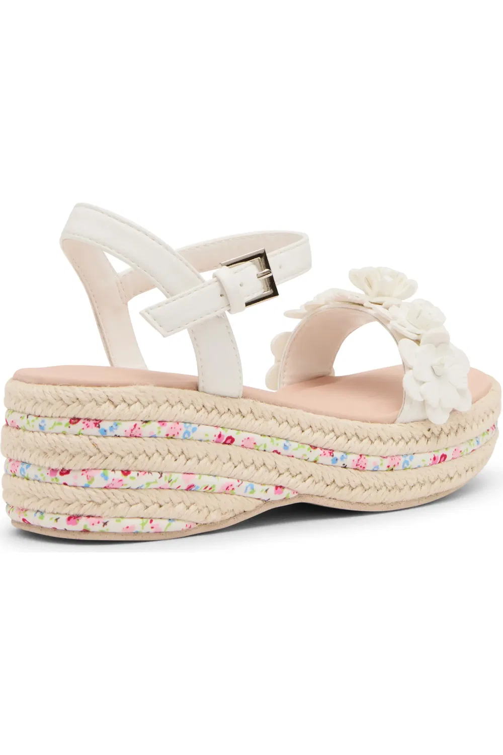 Сандалии детские с цветочными аппликациями Dori Steve Madden, белый — фото 2