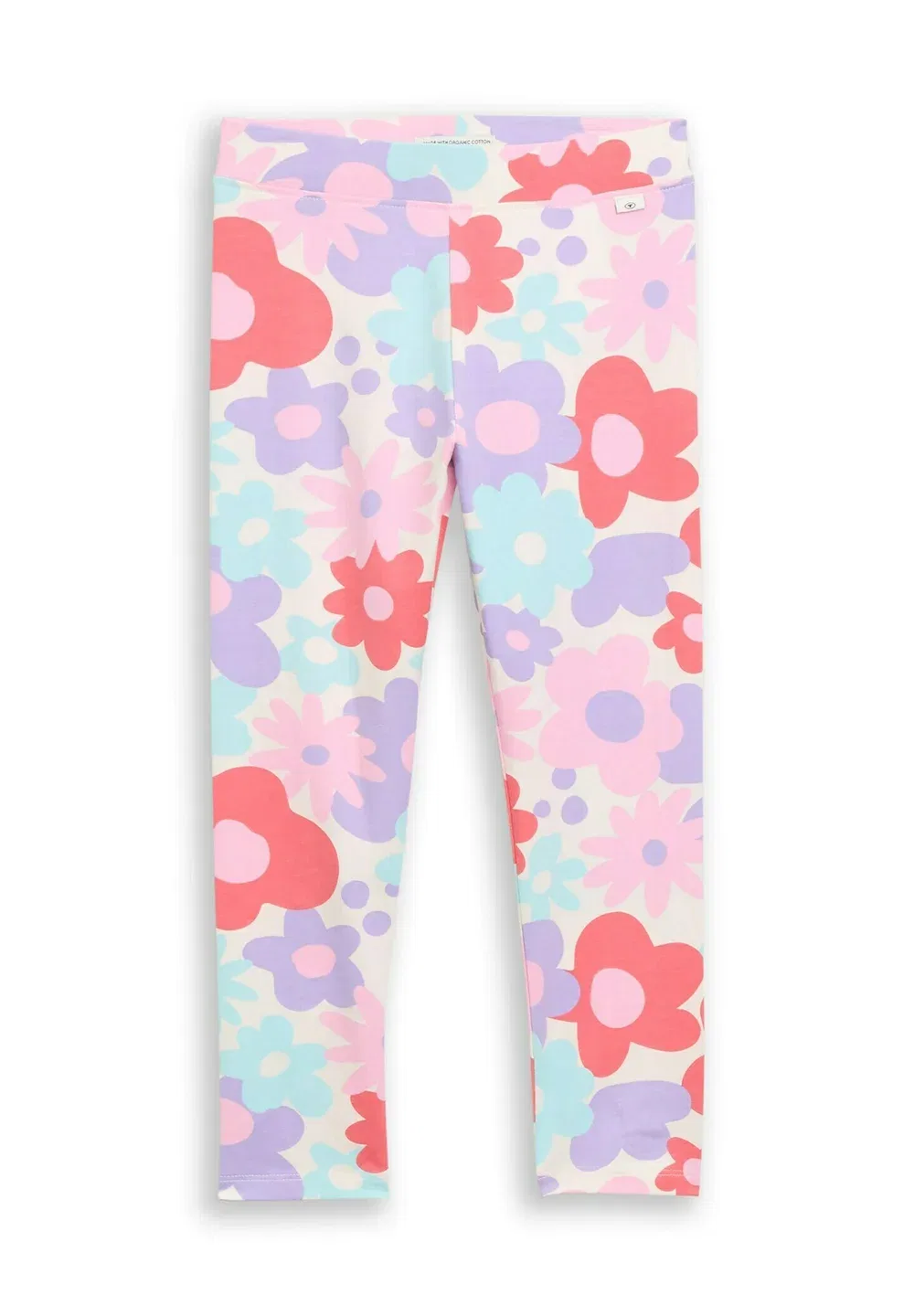 Леггинсы Hosen & Chino с голубым принтом - леггинсы - брюки Tom Tailor, Colorful Big Floral Design