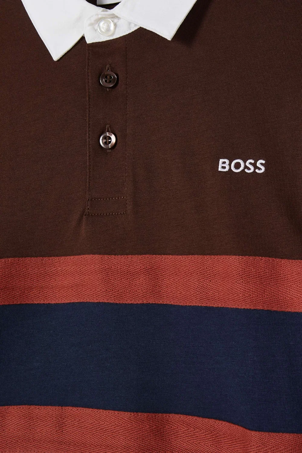 Поло в полоску из хлопкового джерси BOSS Kidswear — фото 4