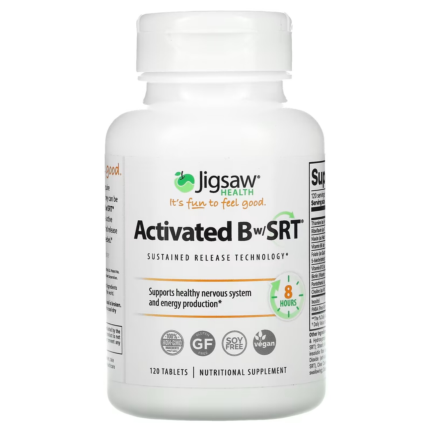 

Витамины Jigsaw Health Activated B w/SRT, 120 таблеток