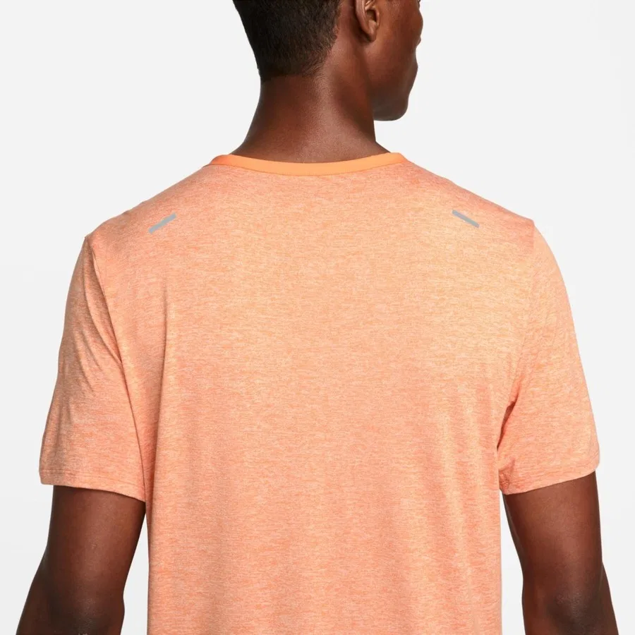 Футболка спортивная с технологией Dri-FIT Nike Dri Fit Rise 365 Ss, Оранжевый — фото 3