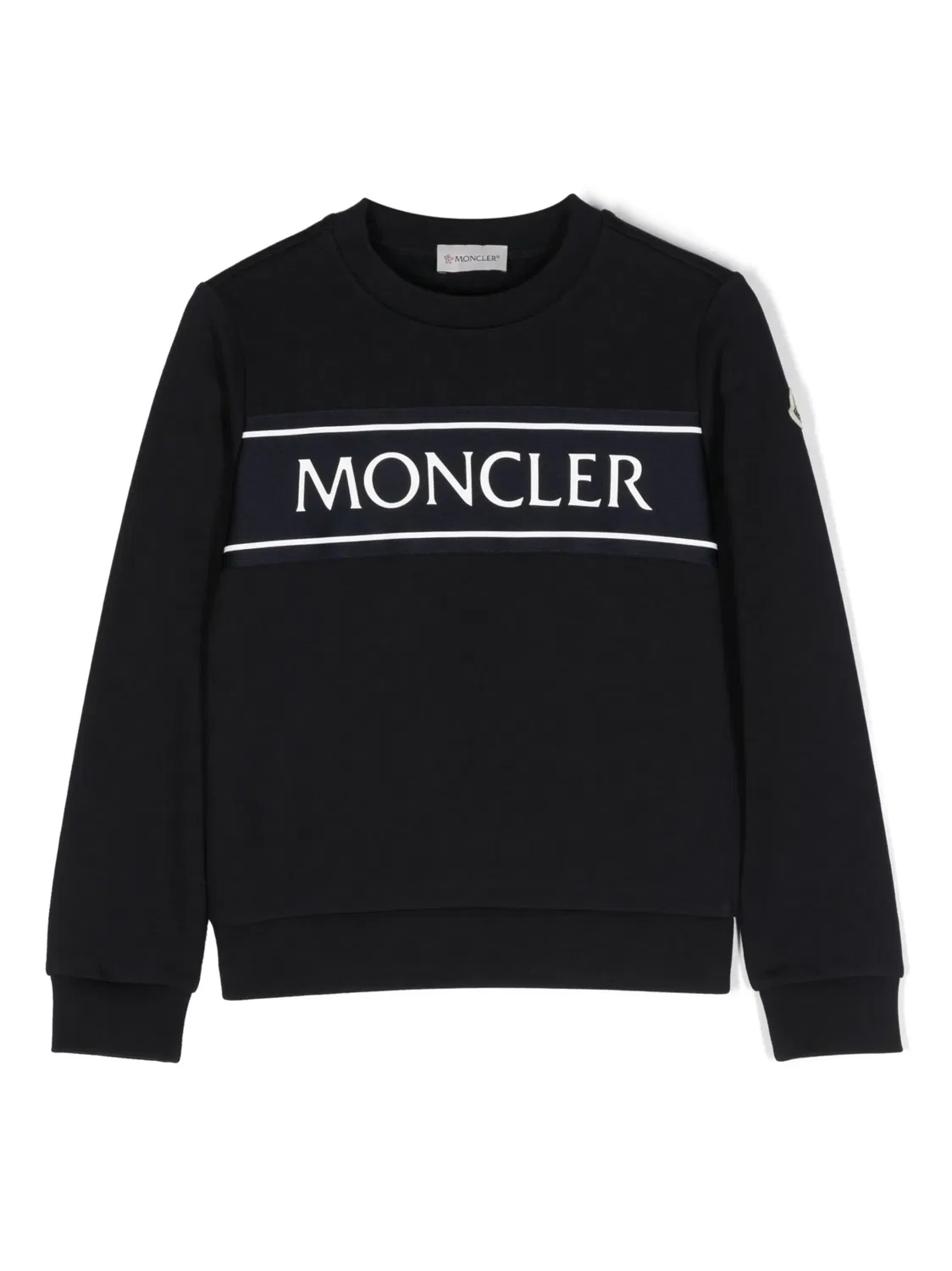 Свитшот с логотипом из хлопка MONCLER GENIUS, синий
