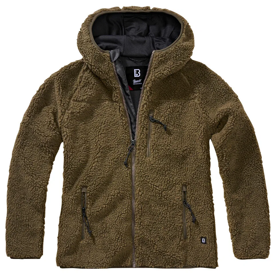 Женская утепленная куртка из флиса с капюшоном Teddyfleece Hooded Brandit, Olive