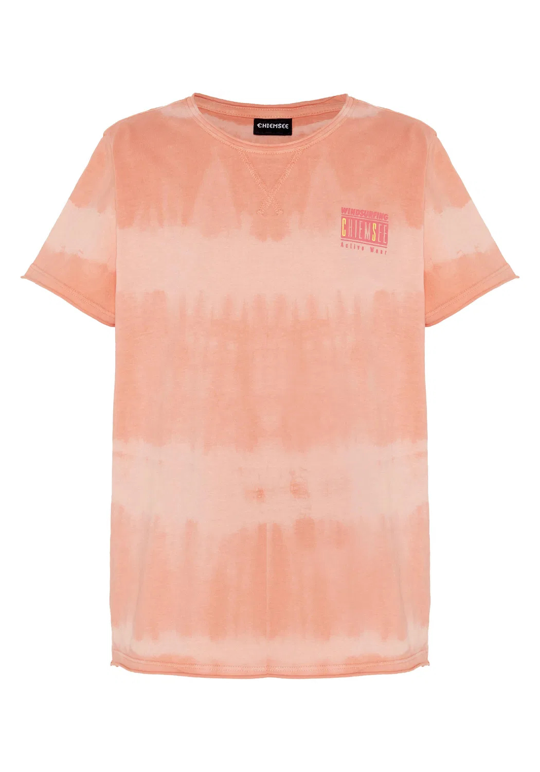 Детская хлопковая футболка с принтом T-Shirt mit Batikverlauf Chiemsee, Orange