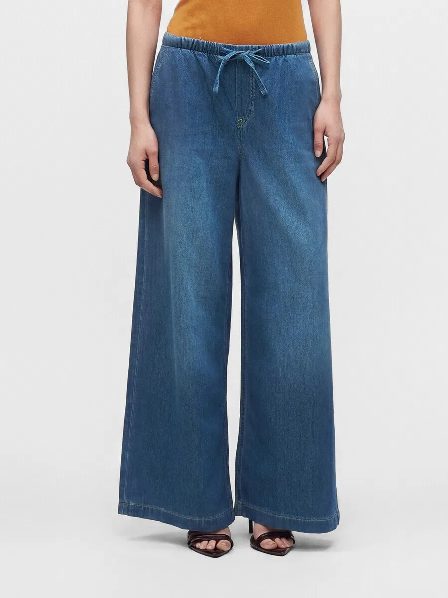 Джинсы GAP Wide leg Jeans 'EASY' синего цвета — фото 4