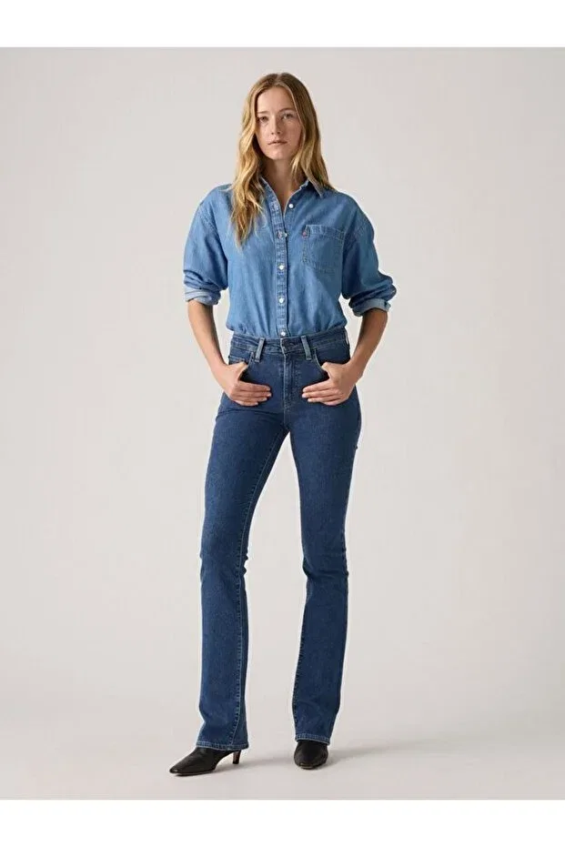 Женские джинсы-трапеция с высокой талией Triangle Exploration Levi'S, Med Indigo - Worn In