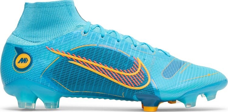Бутсы Nike Mercurial Superfly 8 Elite FG 'Chlorine Blue Laser Orange', синий — фото 2