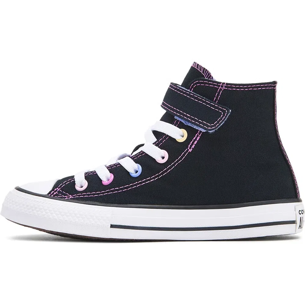Детские высокие кроссовки Chuck Taylor All Star 1V Converse, Black/Multi — фото 3