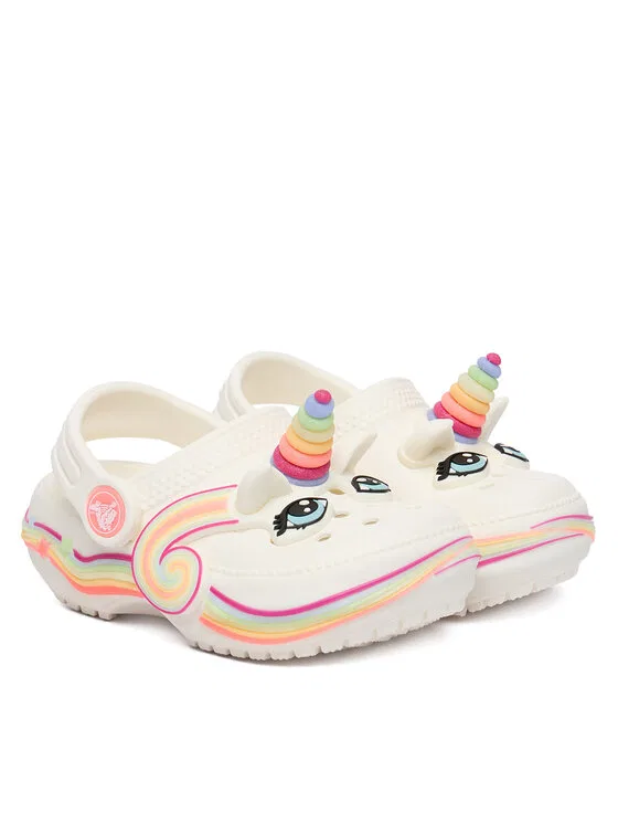 Шлепанцы Toddler Crocs Iam Unicorn Lights Classic Clog Crocs, белый — фото 2