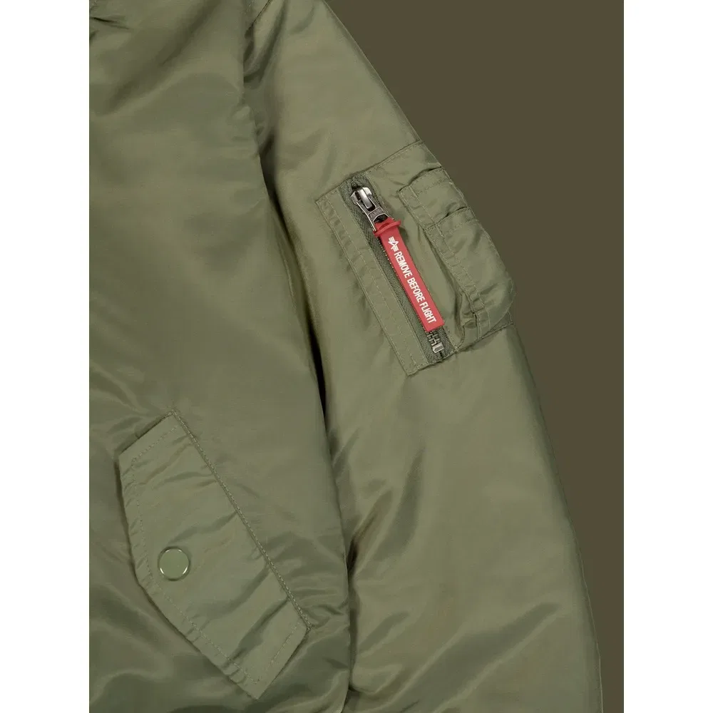 Детская куртка-бомбер MA-1 K Alpha industries, Green — фото 3
