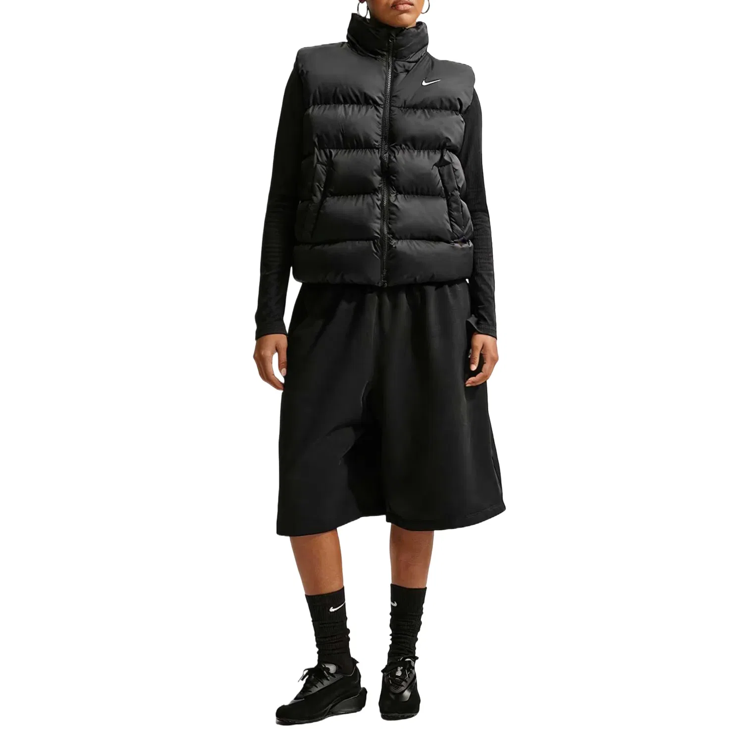 Женский жилет Sportswear Therma-FIT Vest 'Black Sail' Nike, Black/Sail — фото 3