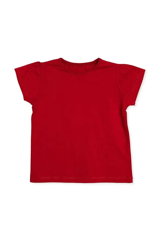 Детская футболка для девочек с коротким рукавом Ebebek Hello Baby, Red