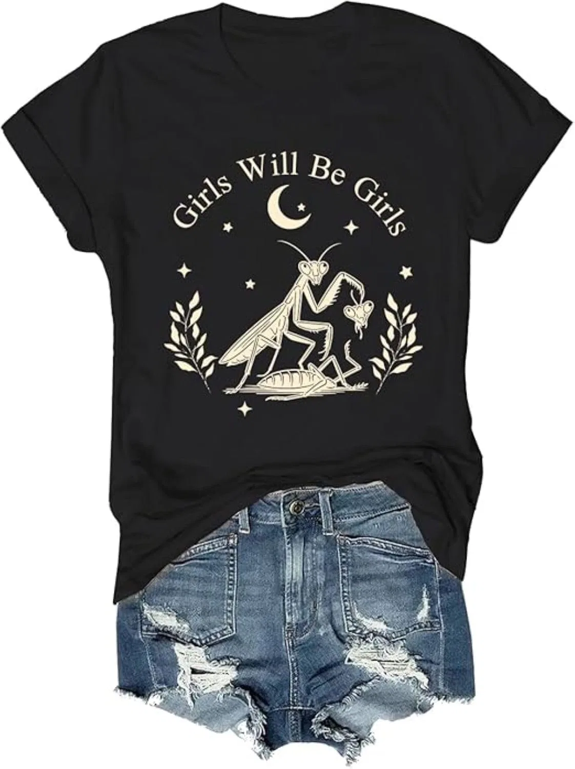 Женская футболка с принтом Girls Will Be Girls, чёрный