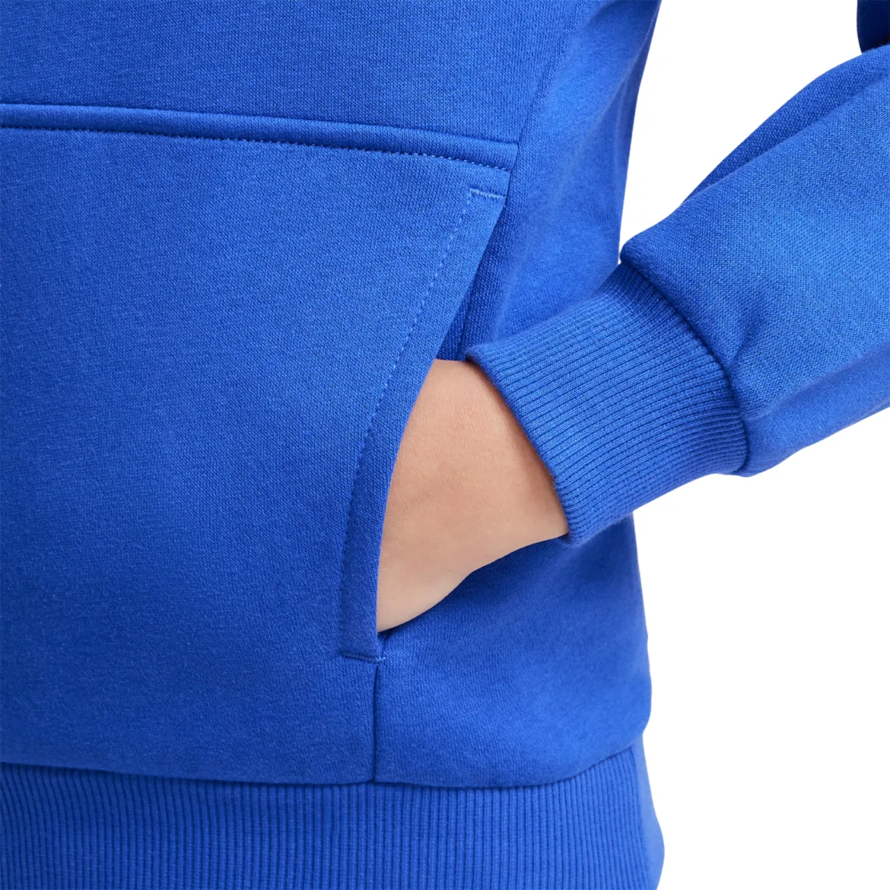 Детское худи с капюшоном и передним карманом NSW Club LBR Fleece Nike, Game Royal White — фото 4