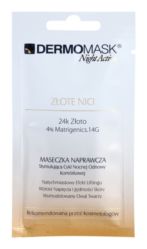 

Укрепляющая и подтягивающая маска с 24-каратным золотом L’biotica DermoMask Night Active