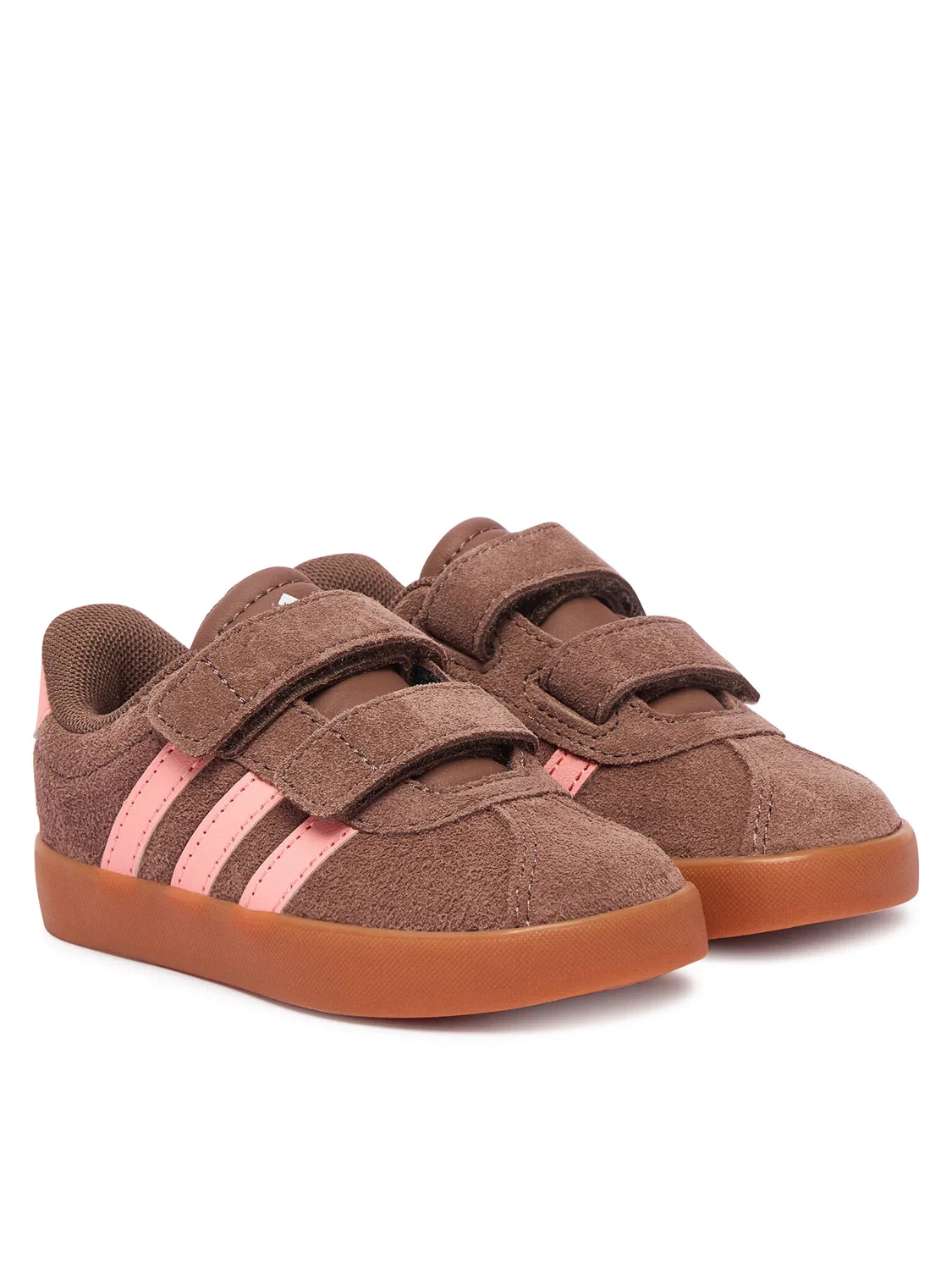 Кроссовки для девочки Vl Court Shoes Adidas, коричневый — фото 2