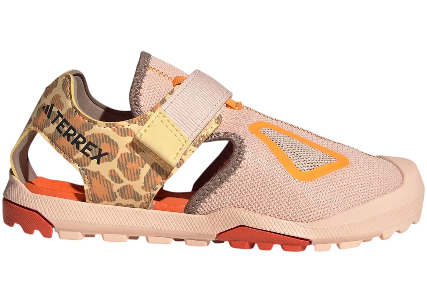 Детские сандалии с регулируемыми ремешками Adidas Terrex Captain Toey 2.0, Blush Pink/Pure Tangerine/Ice Tangerine