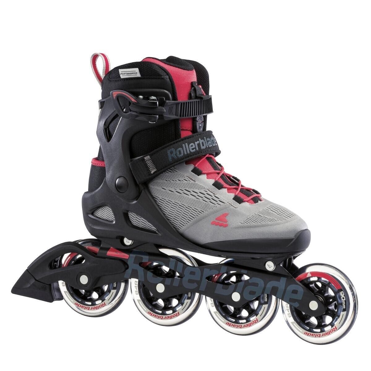 

Роликовые коньки Macroblade 90 женские ROLLERBLADE, серый/розовый