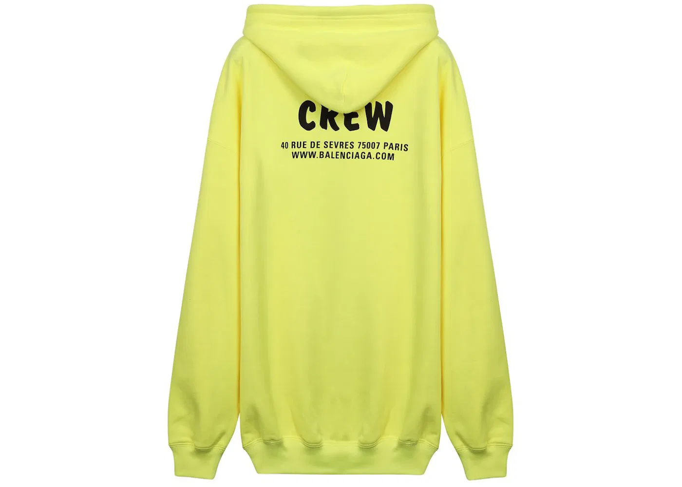Мужской оверсайз худи с принтом Balenciaga, Yellow — фото 2