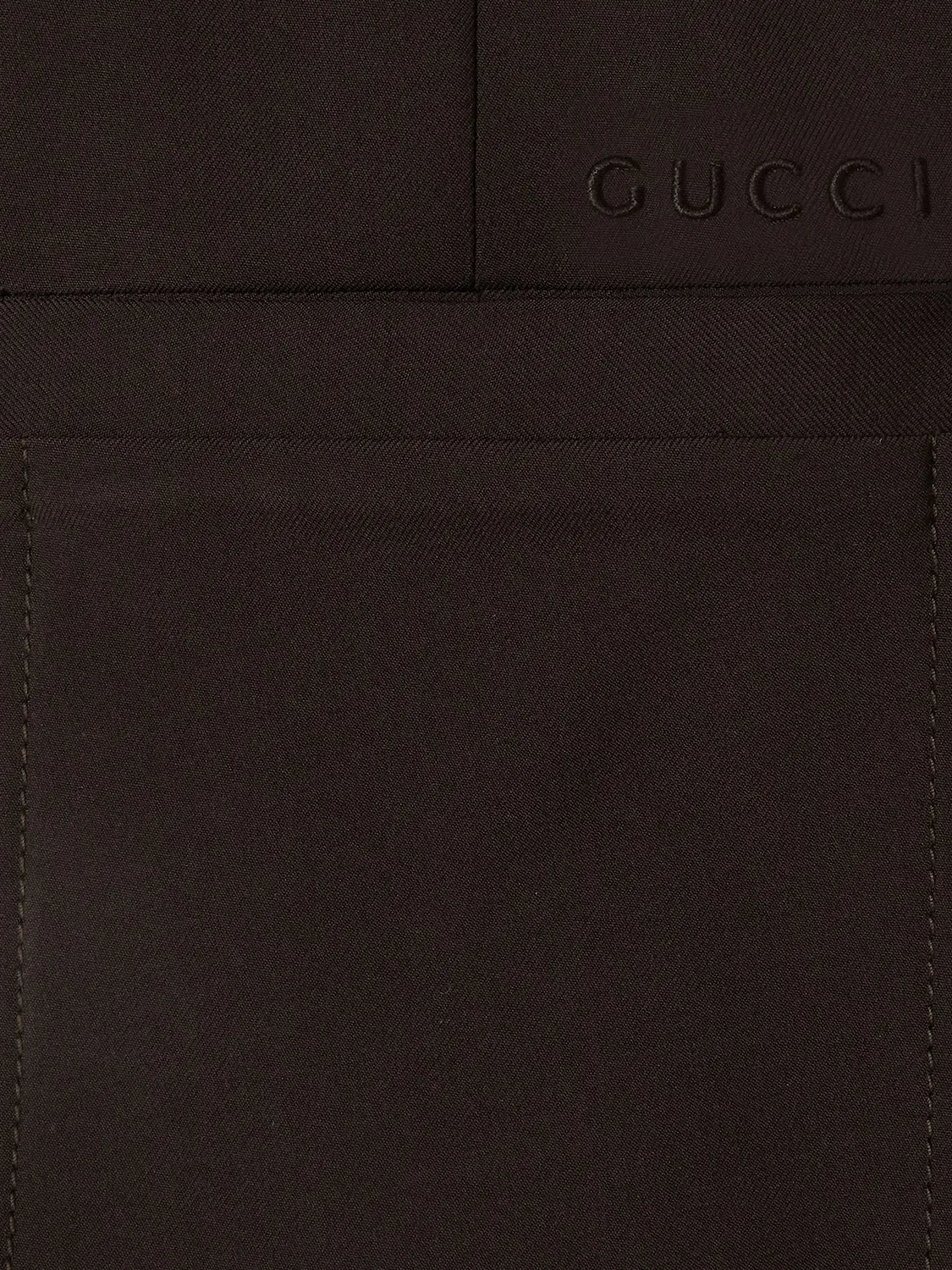 Брюки прямого кроя коричневые Gucci, коричневый — фото 2