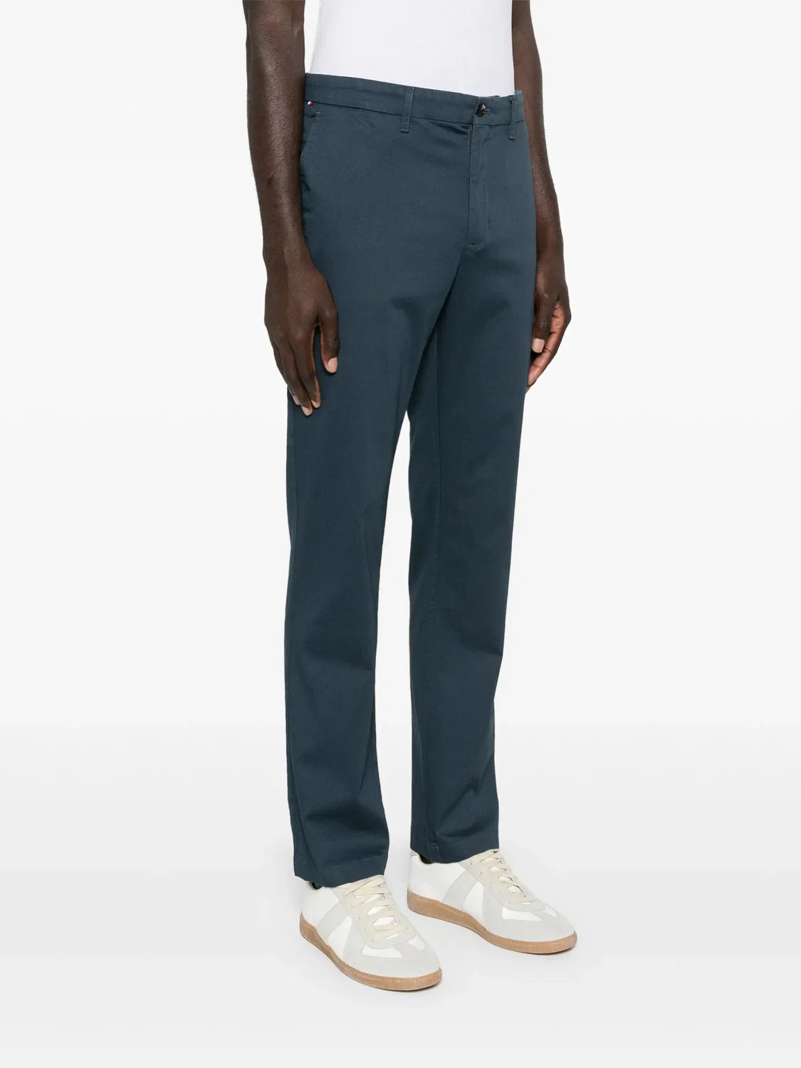 Штаны чино из хлопкового микса Tommy Hilfiger, индиго-голубой — фото 2