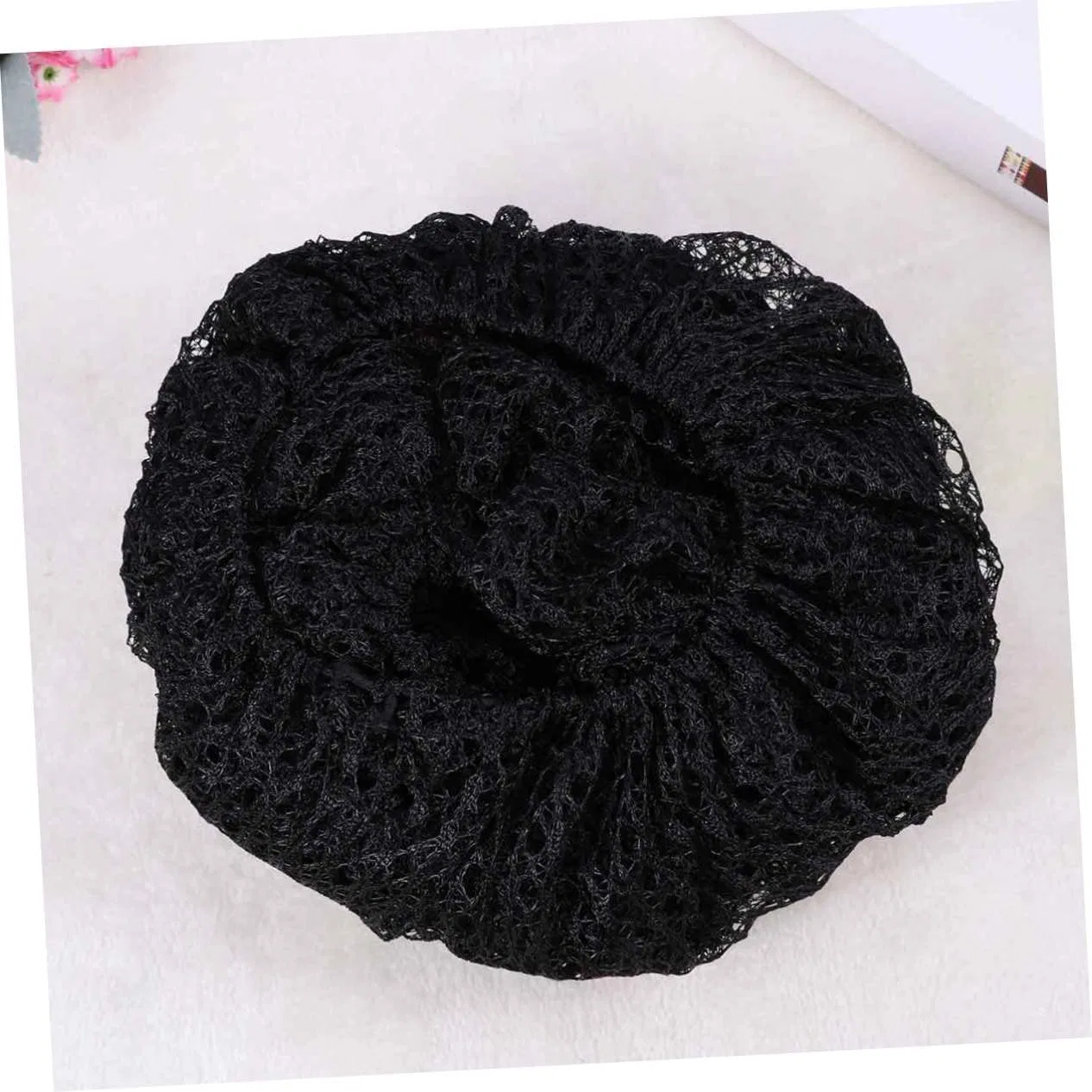 Шапочка для душа Mesh Hair Net, FRCOLOR, 3 Pack, Black — фото 4