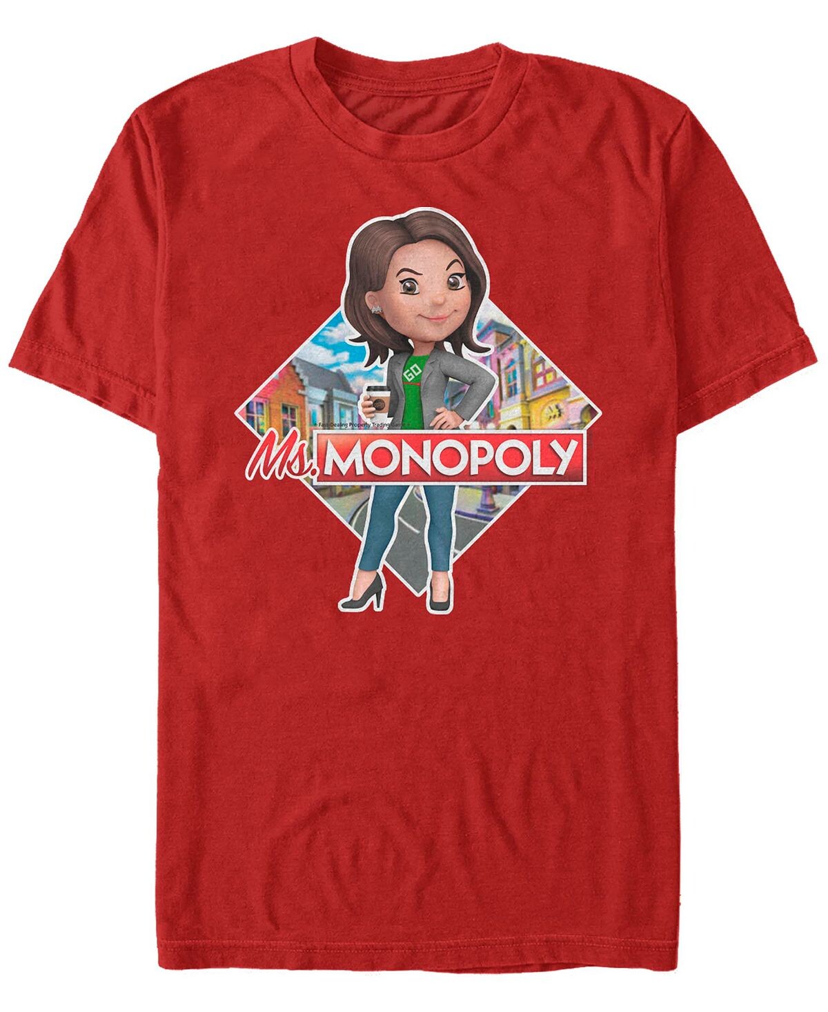

Мужская футболка с коротким рукавом с логотипом monopoly ms monopoly Fifth Sun, красный
