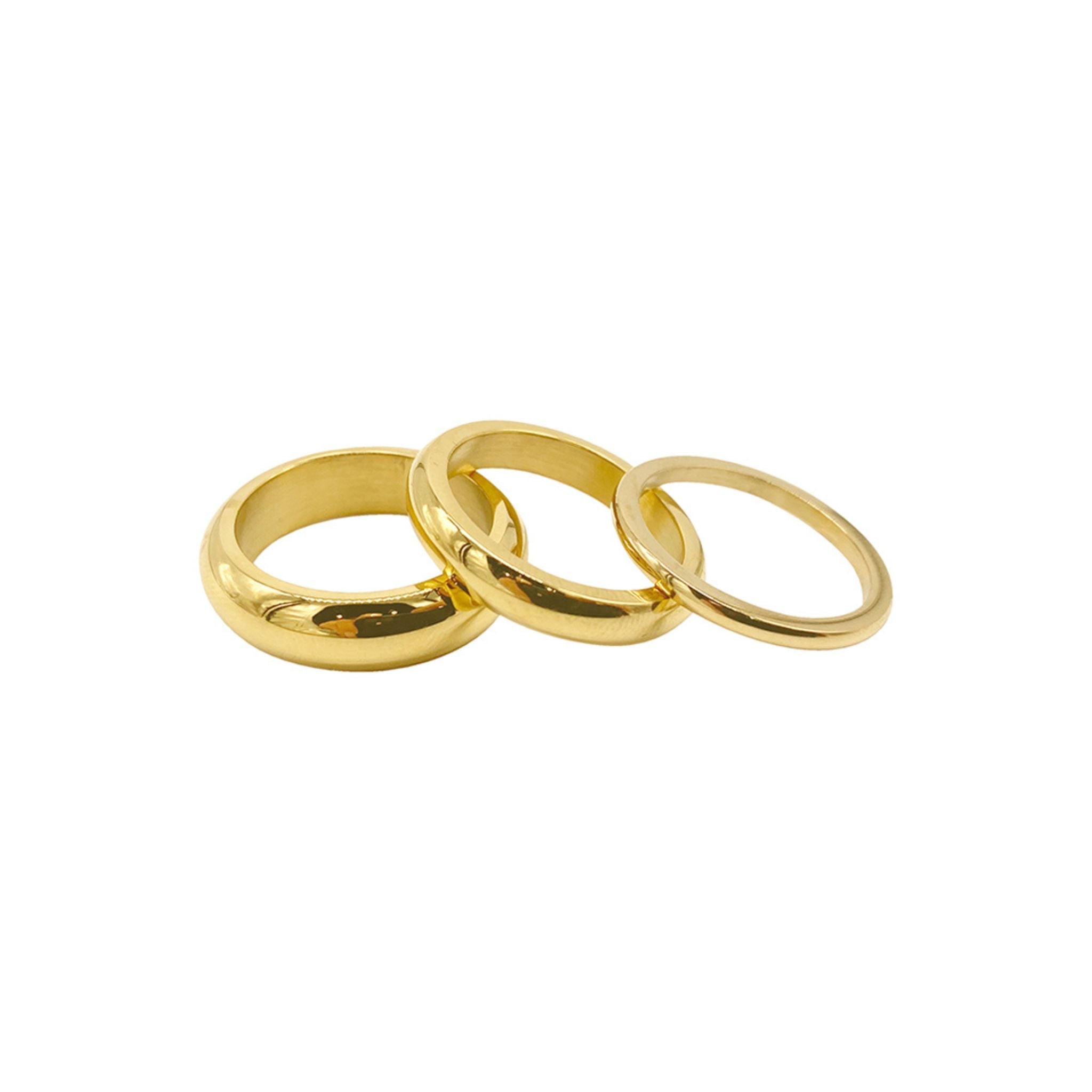

Комплект колец Adornia Stacking Band, золото Adornia, желтый