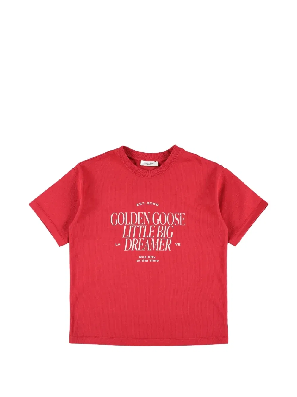 Футболка из хлопка с логотипом Golden Goose Kids, красный
