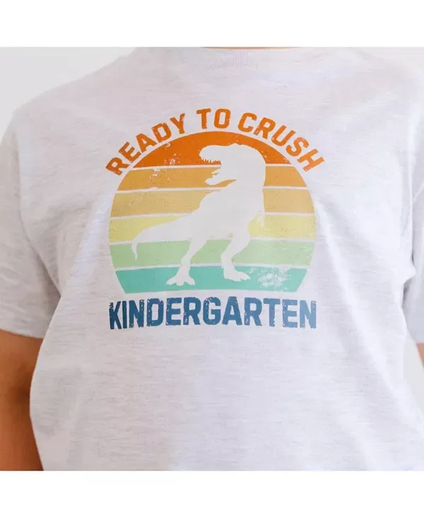 Детская футболка для мальчиков с принтом Ready to Crush Kindergarten Sweet Wink, Ash — фото 3