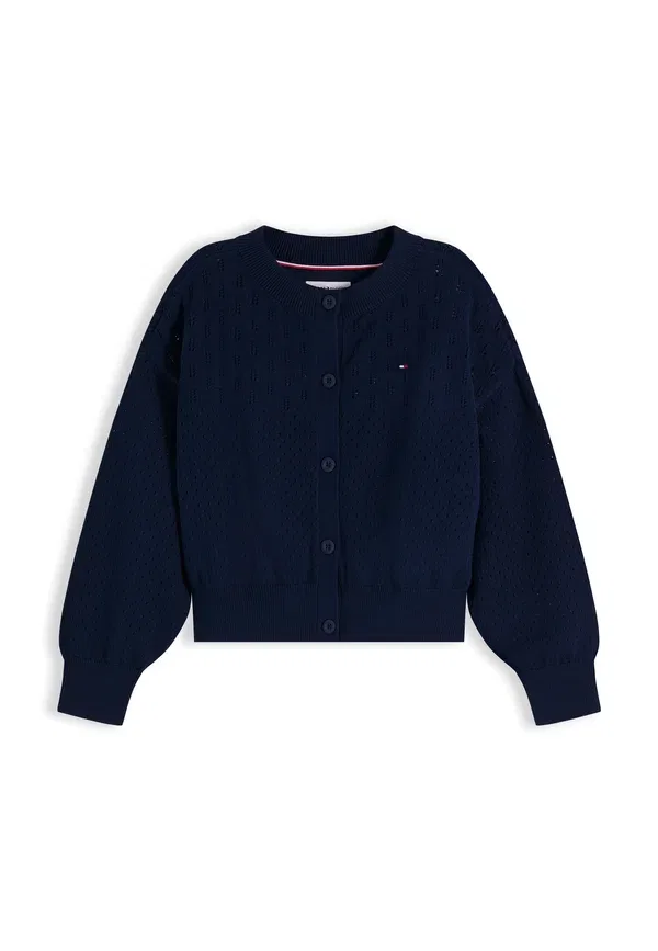 Кардиган хлопковый Pointelle Tommy Hilfiger Dark Night темно-синий — фото 4