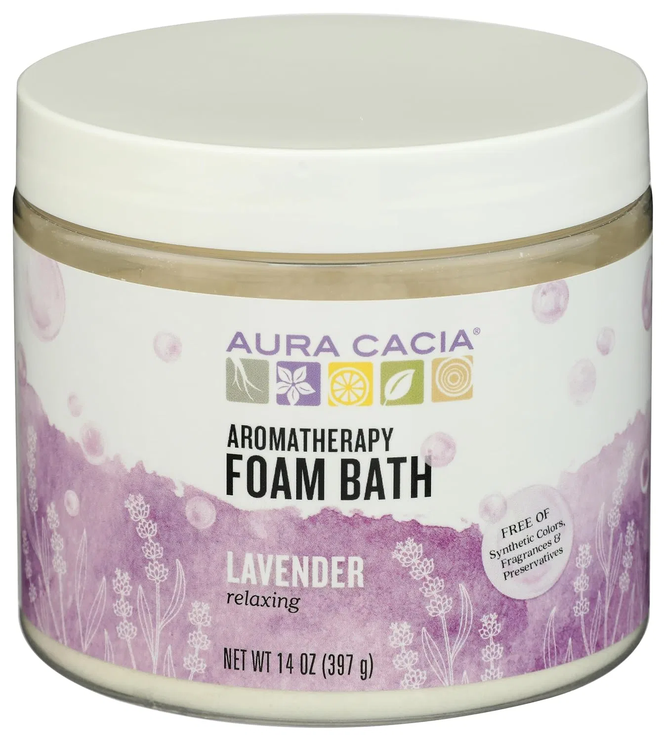 Пена для ванны Aura Cacia, Лаванда, 414 мл
