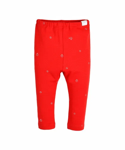 Детский комплект из топа и брюк с принтом Санты, модель Sweet, moimoln, Red — фото 3