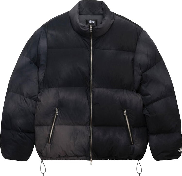 

Пуховик Stussy Recycled Nylon Down Puffer 'Vintage Black', черный