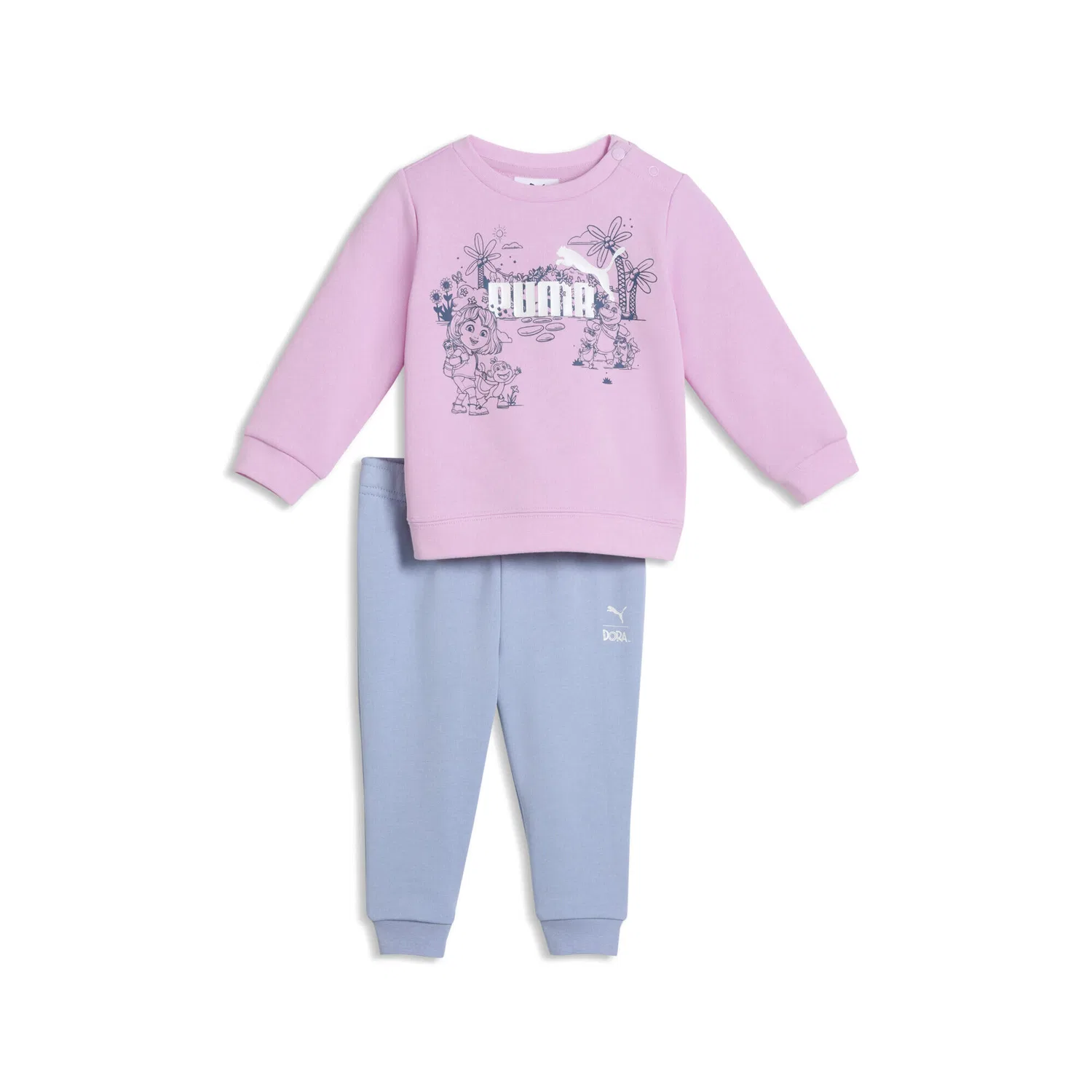Детский спортивный костюм для девочек с принтом PUMA x DORA THE EXPLORER Minicats Trainingsanzug, Puma, Malvenfarben
